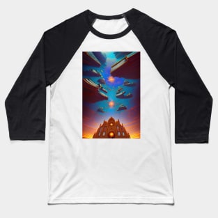 Mystical Cosmic Library Baseball T-Shirt